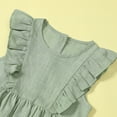 thumbnail image 4 of Godderr Toddler Girl Dress,Kids Cotton Linen Dress Ruffle Sleeveless Casual Dress Toddler Girl Dress, 4 of 6
