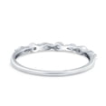 thumbnail image 3 of Simulated Cubic Zirconia Size-5 Half Eternity Marquise Band Wedding Ring 925 Sterling Silver, 3 of 7
