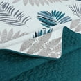 thumbnail image 6 of 3 Piece Printed Leaf Quilt Set Lightweight Bedspread Set ME507, 6 of 7