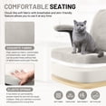 thumbnail image 5 of Criss Cross Chair with Flip-up Armrests, Wide Cross Legged Office Chair, Fabric Ergonomic Desk Chair with Wheels, Lumbar Support, Swivel Vanity Chair for Home Office, Bedroom, Study, 5 of 8