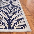 thumbnail image 5 of SAFAVIEH Capri Proinsias Leaves Wool Area Rug, Navy/Ivory, 9' x 12', 5 of 12