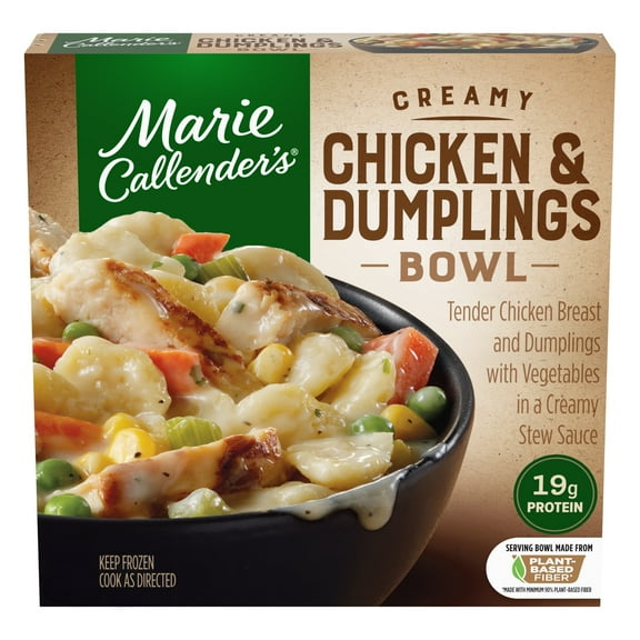 Marie Callender's Creamy Chicken and Dumplings Bowl, Frozen Meal, 12 oz. (Frozen)