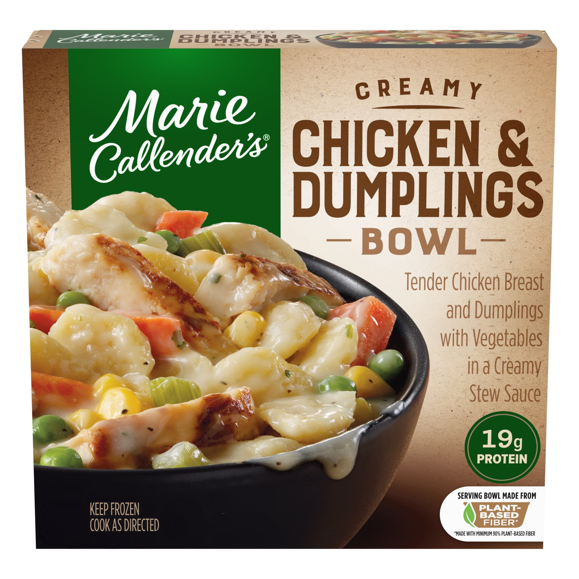 Marie Callender's Creamy Chicken and Dumplings, Frozen Meal, 12 oz. Bowl