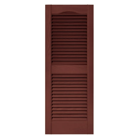 Builders Edge 14.5W in. Louvered Vinyl Shutters