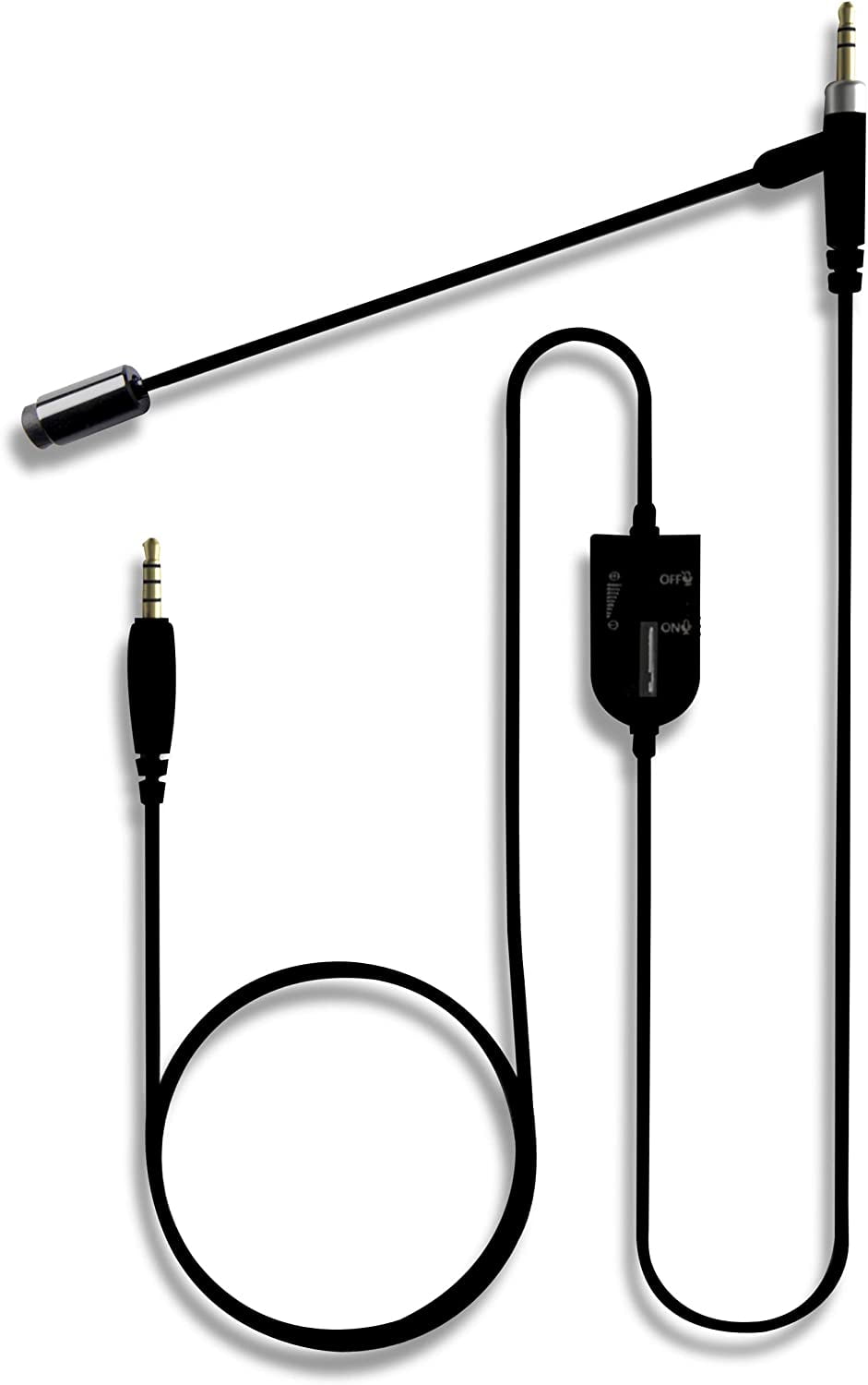 NeeGo 3.5mm Jack Microphone for Headphones Communication Boom Mic for