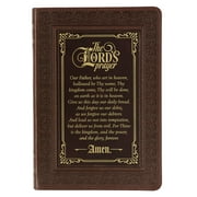 Christian Art Gifts Classic Journal the Lord's Prayer Mathew 6:9-13 Bible Verse Inspirational Scripture Notebook for Men/Women, Ribbon Marker, Debossed Brown Faux Leather Flexcover, 336 Ruled Pages (H