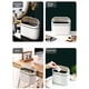 thumbnail image 4 of Mini bote de basura con tapa | Pequeño cesto de residuos para encimera, escritorio, baño, tocador de maquillaje | Cubo de pelusa de plástico extraíble de 4L | Soporte compacto para basura para, 4 of 7