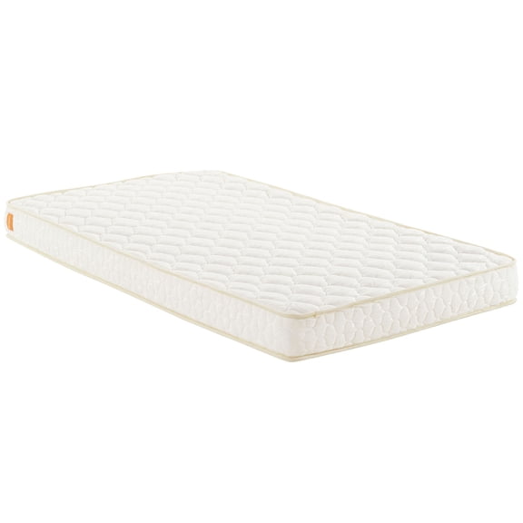 Modern Contemporary Urban Design Bedroom 6inch Twin Size Mattress, White, Fabric