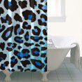 thumbnail image 4 of Blue Leopard Print Shower Curtain 36"x72" ,Bathroom Decorative Shower Curtains Set with 12 Hooks,Modern Waterproof Washable Shower Curtain, 4 of 6