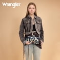 thumbnail image 7 of Wrangler Cow Print Wallet for Women RFID Wristlet Bifold Western Purse with Crossbody Strap, BK-Turquoise, 7 of 7