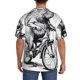 thumbnail image 3 of Fotbe Capybara Riding Bicycle Camisa Estampada de Manga Corta para Hombre, Casual de Verano, Estilo Playero, Sin Arrugas-Small, 3 of 5