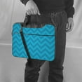 thumbnail image 6 of Blue Repeating Stripes Laptop Bag, 13 inch Laptop or Tablet, Business Casual Laptop Bag, 6 of 8
