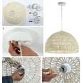 thumbnail image 4 of JONATHAN Y Campana 10.25" 1-Light Bohemian Modern Woven Rope/Iron LED Pendant, Black, 4 of 8