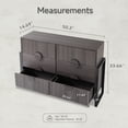 thumbnail image 4 of COZAYH Farmhouse Fluted 6-Drawer Dresser, Modern Wooden Chest of Drawers with Round Handles, Accent Storage Dresser for Living Room, Bedroom, Grey Wash, 4 of 7