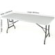 thumbnail image 3 of Gowinex Mantel De Spandex Elástico Blanco De 6 Pies Para Mesa Plegable Rectangular, 3 of 5