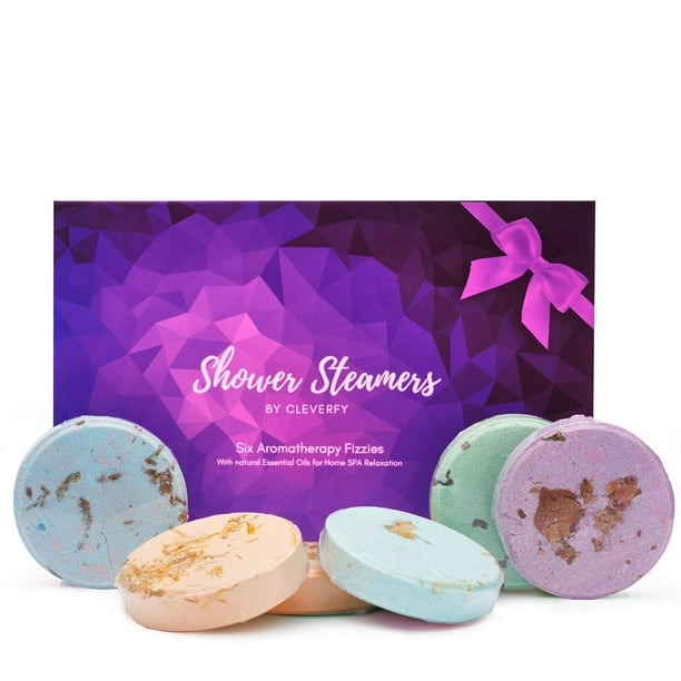 Cleverfy Shower Bombs Aromatherapy, Gift Set of 6, Shower Steamers