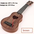 thumbnail image 1 of Mini Four Strings Children Guitar Toy Beginners Ukulele Musical Instruments Simulation Playing Early Educational Toys for Kids 38 brown, 1 of 6