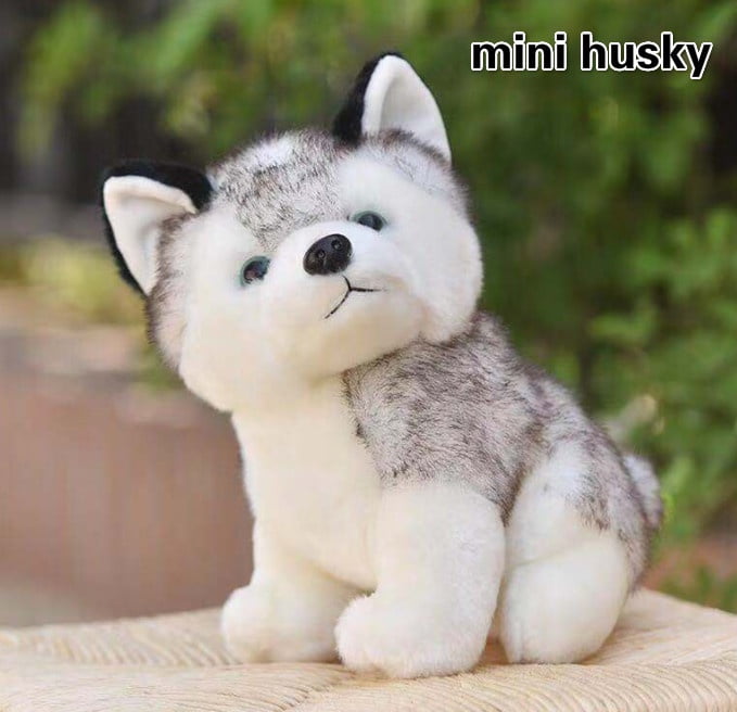 Athoinsu 8'' Light up Stuffed Husky Puppy Dog Soft Plush Toy ...