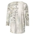 thumbnail image 4 of PuLe Women's Top 3/4 Sleeve Tunic Tops for Women Summer Floral Print Tees Shirts Womens Crew Neck 3/4 Sleeve Basic T-Shirts, 4 of 5