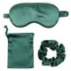 thumbnail image 1 of Juego de 3 antifaces de seda para viajes en casa, antifaz para dormir y bolsa de almacenamiento con cuerda para el pelo., 1 of 7