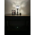 thumbnail image 2 of Tiffany Style Mini Torch Table Lamp White Baroque Style Lavender Stained Glass Included LED Bulb 15'H*6"W, 2 of 7