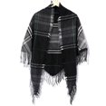 thumbnail image 1 of Coofit Shawl Scarf Plaid Polyester Triangular Blanket Scarf Winter Scarf for Ladies, 1 of 6