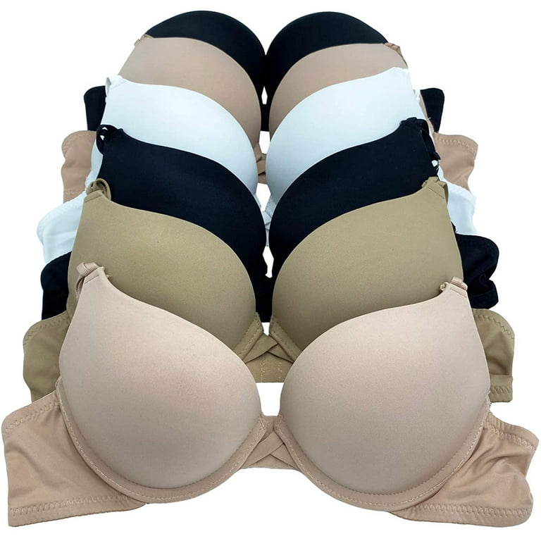 6 Pieces ADD 2 Cup Maximum Lift Boost Cup Double Push Up Bra B/C (32B) 