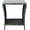 Grey, variant on HarmonyStrings Patio Wicker Side Table, Square End Table Bistro Coffee Table with Glass Top Storage Shelf for Porch Garden Backyard (Black)