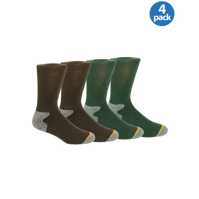 Weatherproof Premium 4Pair Mens Wool Blend Crew Socks