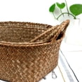 thumbnail image 2 of 2X Cesta de Almacenamiento Tejida Hecha Una Mano Contenedor de Alimentos de Paja de Maquillaje Soporte (S,24X15X9cm), 2 of 4