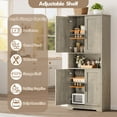 thumbnail image 6 of 70 Inch Tall Kitchen Pantry Cabinet, Freestanding Storage Cabinet Pantry Cabinet,70" Tall Kitchen Pantry Cabinet with Doors and Adjustable Shelves, Freestanding Cupboard, Tall Storage Cabinet, 6 of 10