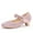 Glitter Pink, variant on ADAMUMU Girls Low Heel Flat Flower Girl Mary Jane Shoes PU Pink Casual Princess Ballerina Dress Shoes Slip on Flat for School Party Wedding Pink Size 2