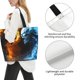 thumbnail image 3 of Disketp Red And Blue Fire Skull Warrior Bolsa Tote Estampada para Mujer, Bolso de Hombro y de Mano para Compras y Viajes, 3 of 8