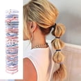 thumbnail image 4 of Lazos para el cabello para niñas y mujeres, 25 unidades de bandas elásticas para el cabello, coleteros para cabello grueso, regalos para mujeres y adolescentes, 4 of 5
