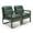 Green, variant on Costway Set of 2 Modern Accent Armchair Lounge Chair w/ Wood Legs & Steel Bracket Green