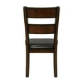 thumbnail image 6 of Transitional Side Chairs Set of 2pc Cherry Finish Wood Frame Faux Leather Upholstery Seat Dining Room Furniture, 6 of 6