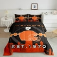 thumbnail image 2 of Manfei Rugby City Silhouette Bedding Sets Full with Comforter,Sports Theme Duvet Insert,Cincinnati Comforter Sets Full Size For Teens,Ultra Soft Bedroom Decor Reversible,3pcs, 2 of 8