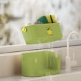 thumbnail image 5 of LWVITH Kitchen Sink Drying Rack with Removable Tray Sponge Holder Drainer for Countertop Organize Scrub Brush Soap Dish Water Drainage Storage Organizer White Green Purple, 5 of 6
