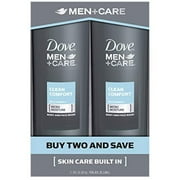 Dove Men+Care Body And Face Wash For Healthier, Stronger Skin Clean Comfort Fights Dry Skin 18 Fl Oz (Pack Of 2)