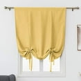 thumbnail image 2 of Firefly Hope Yellow Solid Blackout Tie-Up Shade Curtain Panel – 39W x 55L Inches, 1 Panel with Rod Pocket, Energy Efficient for Kitchen Windows, Small Dining Nooks & Breakfast Bars, 2 of 5