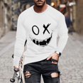 thumbnail image 2 of XFYSSS Fashion Casual Men's Printed Top Long Sleeved Round Neck And Smiling Face Printed Top Long Sleeve Round-Neck Blouses & Shirts, 2 of 4