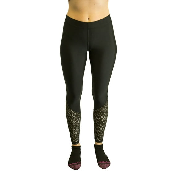 TEREZ Women's Laser Cut Vegan Legging, Black, X-Small