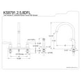 thumbnail image 2 of Kingston Brass KS8791DFL 8-Inch Centerset Kitchen Faucet, Polished Chrome, 2 of 2