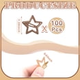 thumbnail image 4 of 100Pcs Coffee-Colored Series Star Snap Hair Clips, Non-Slip Hair Barrettes for Women & Girls, Multi-Color Small Clips for Party, Holiday, Daily Hairstyles, 4 of 6