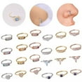 thumbnail image 3 of GKNET Surgical Steel Septum Clicker Nose Daith Segment Cartilage Rings Hoop Piercing-rose golden-10#, 3 of 6