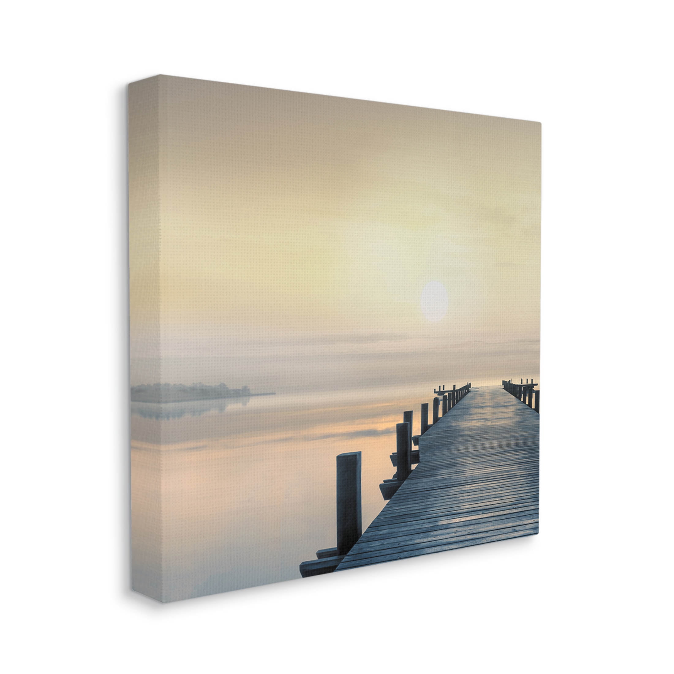 Stupell Industries Morning Dock Waterfront Sunrise Photograph Gallery Wrapped Canvas Print Wall Art, Design by Mike Calascibetta