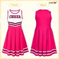 thumbnail image 5 of SUOSDEY Girls Cheerleader Costume Outfit Set,Kids Sleeveless Cheerleading Uniform for Party Birthday Halloween, 5 of 7