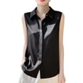 thumbnail image 2 of Chbgutlmr Women's Sleeveless Button down Tank Tops Turn down Collar Loose Fitted Tee Shirts Casual Summer Office Tops, 2 of 4