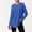 Blue, variant on Womens Long Sleeve Crew Neck Thumb Hole Shirts Curved Hem Loose Workout Tunic Blouses Casual Basic Tees Trendy Fall Tops