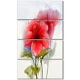 thumbnail image 2 of Design Art - Peinture à l'Aquarelle Hibiscus Rouge Fleur, 2 of 3